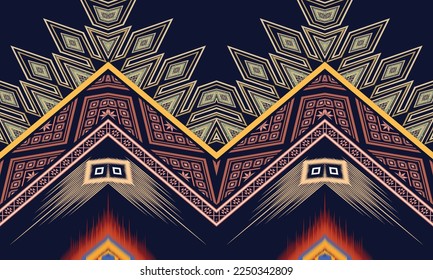 Resumen de diseño de patrones étnicos geométricos para ropa, tela, fondo, papel pintado, envoltura, batik. Ropa de púxel, estilo bordado. Textura vectorial tribal.