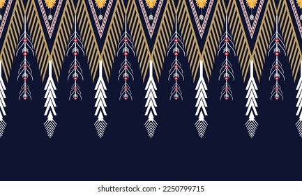 Resumen de diseño de patrones étnicos geométricos para ropa, tela, fondo, papel pintado, envoltura, batik. Ropa de púxel, estilo bordado. Textura vectorial tribal.