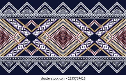 Resumen de diseño de patrones étnicos geométricos para ropa, tela, fondo, papel pintado, envoltura, batik. Ropa de púxel, estilo bordado. Textura vectorial tribal.