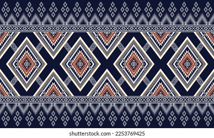 Resumen de diseño de patrones étnicos geométricos para ropa, tela, fondo, papel pintado, envoltura, batik. Ropa de púxel, estilo bordado. Textura vectorial tribal.