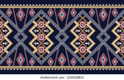 Resumen de diseño de patrones étnicos geométricos para ropa, tela, fondo, papel pintado, envoltura, batik. Ropa de púxel, estilo bordado. Textura vectorial tribal.