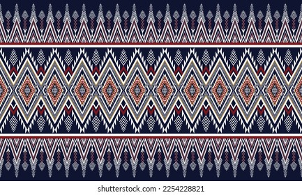 Resumen de diseño de patrones étnicos geométricos para ropa, tela, fondo, papel pintado, envoltura, batik. Ropa de púxel, estilo bordado. Textura vectorial tribal.