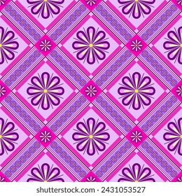 Abstract geometric ethnic pattern design for clothing, fabric, background, wallpaper, wrapping, batik. Knitwear, Pixel pattern, Embroidery style. Tribal vector texture.
