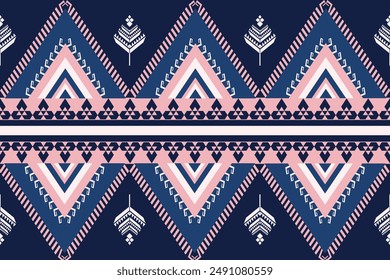 Abstract geometric ethnic pattern. Design for background or wallpaper, carpet, batik, clothing, cloth, vector illustration. Pro Vector