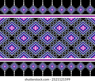 Diseño de patrón étnico geométrico Abstractas. Alfombra de tela azteca adorno mandala étnico chevron textil decoración Fondo de pantalla. Fondo de Vector de bordado tradicional de pavo étnico nativo de boho tribal