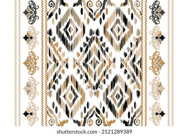 Abstract Geometric Ethnic Pattern design for background, carpet, wallpaper, clothes, wrapping, fabric."This content was created using vector drawing tools and software, not generated by AI"