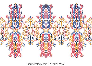 Abstract Geometric Ethnic Pattern design for background, carpet, wallpaper, clothes, wrapping, fabric."This content was created using vector drawing tools and software, not generated by AI"