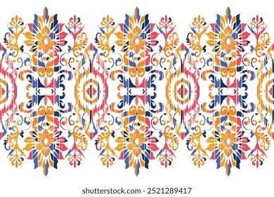 Abstract Geometric Ethnic Pattern design for background, carpet, wallpaper, clothes, wrapping, fabric."This content was created using vector drawing tools and software, not generated by AI"