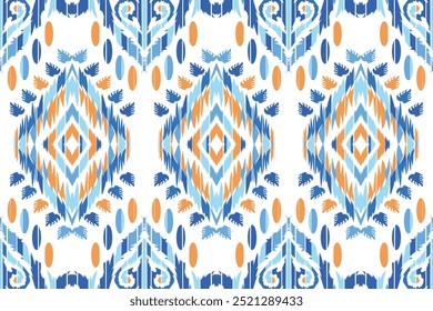 Abstract Geometric Ethnic Pattern design for background, carpet, wallpaper, clothes, wrapping, fabric."This content was created using vector drawing tools and software, not generated by AI"