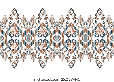 Abstract Geometric Ethnic Pattern design for background, carpet, wallpaper, clothes, wrapping, fabric."This content was created using vector drawing tools and software, not generated by AI"