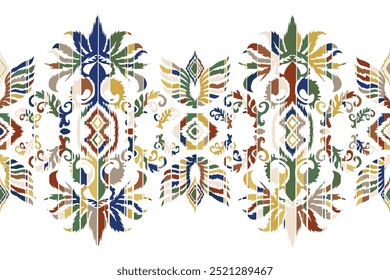 Abstract Geometric Ethnic Pattern design for background, carpet, wallpaper, clothes, wrapping, fabric."This content was created using vector drawing tools and software, not generated by AI"