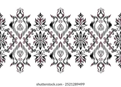 Abstract Geometric Ethnic Pattern design for background, carpet, wallpaper, clothes, wrapping, fabric."This content was created using vector drawing tools and software, not generated by AI"