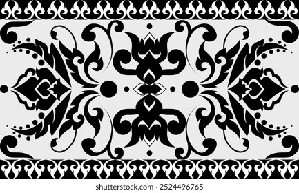 Abstract geometric ethnic pattern design. Aztec fabric carpet mandala ornament ethnic chevron textile decoration wallpaper. Tribal boho native ethnic turkey traditional embroidery vector background