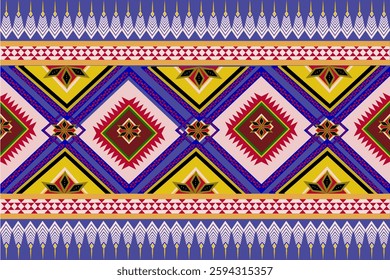Abstract geometric ethnic pattern design. Aztec fabric carpet mandala ornaments ethnic textile decorations wallpaper. Tribal boho native turkey ethnic traditional embroidery vector background