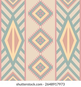 Abstrait géométrique motif ethnique, Géométrique Ethnique traditionnel, Motif Navajo Forme géométrique, Motif d'Image vectorielle harmonieux, , Illustration vectorielle, Arrière-plan Design, Tissu tribal autochtone Pour 
