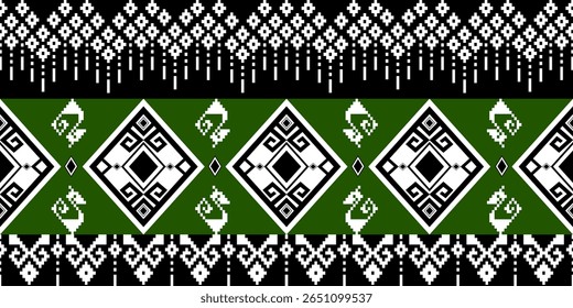 Diseño de patrón étnico geométrico Abstractas. Alfombra de tela azteca adorno mandala étnico chevron textil decoración Fondo de pantalla. Fondo de Vector de bordado tradicional de pavo étnico nativo de boho tribal