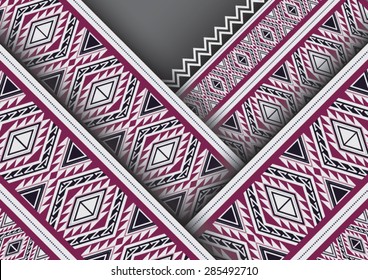 Abstract geometric  ethnic pattern design for background or wallpaper.