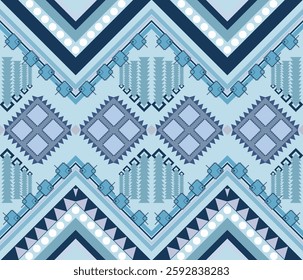 Abstract geometric ethnic pattern oriental. Geometric pattern. Design for fabric, curtain, background, carpet, wallpaper, clothing, wrapping, Batik, fabric, Vector illustration.
