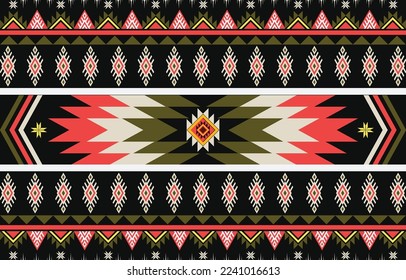 patrón étnico geométrico abstracto oriental.patrón geométrico.Diseño para tela, cortina, fondo, alfombra, papel pintado, ropa, envoltura, batik, tela,ilustración vectorial.