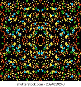 Abstract, geometric ethnic pattern seamless flower color oriental. Background, Design for fabric, curtain, wallpaper, clothing, wrapping, Batik, vector illustration ,carpet.
