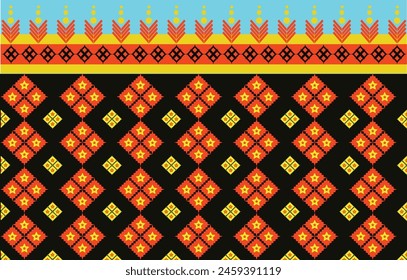 The abstract geometric ethnic pattern of traditional style. American fabric,African fabric Embroidery style,
Design for carpet curtains, texture ,background, backdrop,wallpaper, clothing, wrapping, Ba