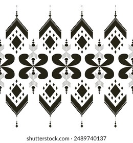 The abstract geometric ethnic pattern of traditional style. American fabric, African fabric Embroidery style,
Design for carpet curtains, texture ,background, backdrop, wallpaper, clothing, wrapping