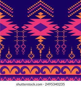The abstract geometric ethnic pattern of traditional style. American fabric,African fabric Embroidery style,
Design for carpet curtains, texture ,background, backdrop, wallpaper, clothing, wrapping