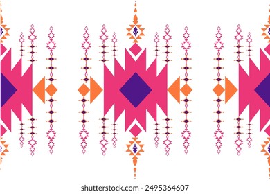The abstract geometric ethnic pattern of traditional style. American fabric,African fabric Embroidery style,
Design for carpet curtains, texture ,background, backdrop, wallpaper, clothing, wrapping