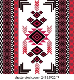 The abstract geometric ethnic pattern of traditional style. American fabric, African fabric Embroidery style,
Design for carpet curtains, texture ,background, backdrop, wallpaper, clothing, wrapping,