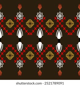 The abstract geometric ethnic pattern of traditional style. American fabric,African fabric Embroidery style,
Design for carpet curtains, texture ,background, backdrop,wallpaper, clothing, wrapping, Ba