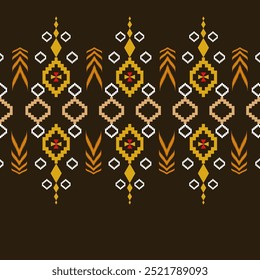 The abstract geometric ethnic pattern of traditional style. American fabric,African fabric Embroidery style,
Design for carpet curtains, texture ,background, backdrop,wallpaper, clothing, wrapping, Ba