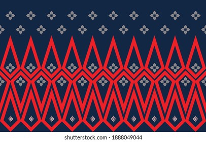 Resumen de patrones étnicos geométricos. Diseño para fondo, alfombra, papel pintado, envoltura, tela. Vector tribal. Estilo tailandés tradicional