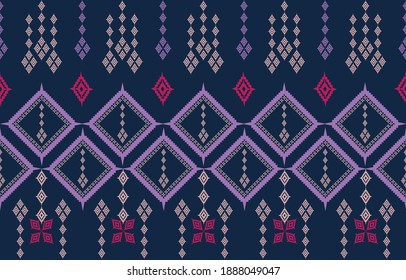 Abstract geometric ethnic patterns. Design for background, carpet, wallpaper, wrapping, fabric. Tribal vector. Traditional Thai style