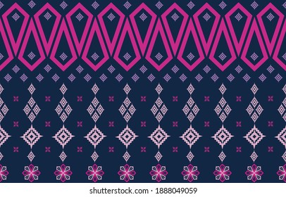 Abstract geometric ethnic patterns. Design for background, carpet, wallpaper, wrapping, fabric. Tribal vector. Traditional Thai style