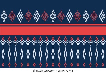 Resumen de patrones étnicos geométricos. Vector tribal. Estilo tradicional tailandés. Diseño para fondo, papel pintado, tela, textil.