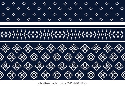 Abstract geometric ethnic patterns. Tribal vector. Traditional Thai style. Design for background, wallpaper, fabric, textile. pattern color dark and white.