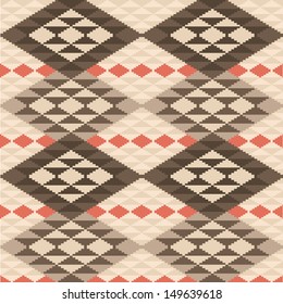 Abstract geometric ethnic rug seamless pattern