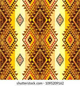 Abstract geometric ethnic seamless pattern