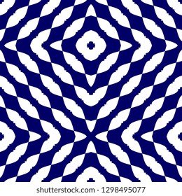 abstract geometric ethnic seamless pattern with ornamental background zigzag style for fashion textile vector illustration
