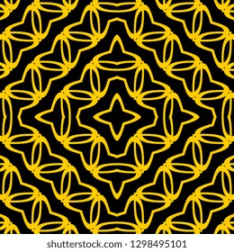 abstract geometric ethnic seamless pattern with checkered tile shape lines background