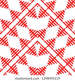abstract geometric ethnic seamless pattern with checkered tile shape lines background