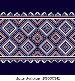 Abstract geometric ethnic seamless pattern. Traditional tribal style. Design for background,illustration,texture,fabric,batik,wallpaper,carpet,clothing,embroidery.