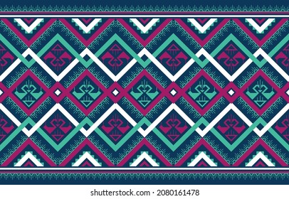 Abstract geometric ethnic seamless pattern. Traditional tribal style. Design for background,illustration,texture,fabric,batik,wallpaper,carpet,clothing,embroidery.
