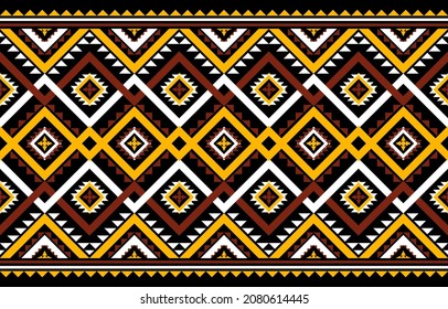 Abstract geometric ethnic seamless pattern. Traditional tribal style. Design for background,illustration,texture,fabric,batik,wallpaper,carpet,clothing,embroidery.