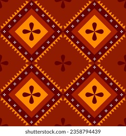Abstract geometric ethnic seamless pattern background for wrapping, fabric, pillow, clothing, carpet, wallpaper, batik, illustration, print, curtain