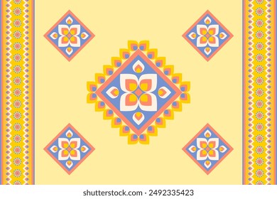 Abstraktes geometrisches ethnisch nahtloses Muster. Geometrische ethnische Muster Stoff Stil. Geometrische ethnische Muster Design für Kleidung, Textil, Verpackung, Hintergrund, Bildschirmhintergrund, Teppich, Stickerei