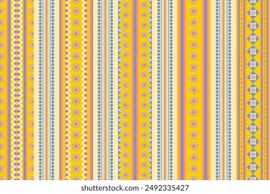 Abstract geometric ethnic seamless pattern. Geometric ethnic pattern fabric style. Geometric ethnic pattern design for clothing, textile, wrapping, background, wallpaper, carpet, embroidery