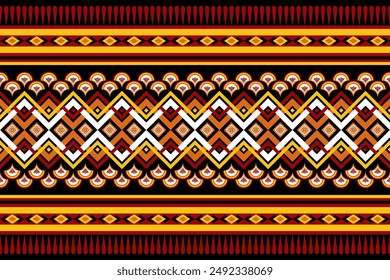 Abstract geometric ethnic seamless pattern. Geometric ethnic pattern fabric style. Geometric ethnic pattern design for clothing, textile, wrapping, background, wallpaper, carpet, embroidery