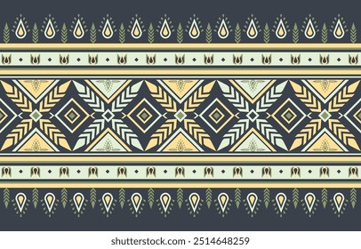 Patrón sin costuras étnico geométrico Abstractas, estilo del bordado, diseño para la ropa, tela, fondo, Fondo de pantalla, envoltura, batik. Prendas de punto, 