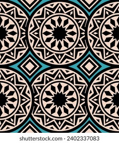 Abstract geometric ethnic seamless texture. Can be used for wallpaper, pattern fills, web page background.